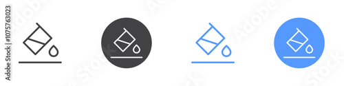 Free Download Paint icon Flat set in black and white color - GFXLoad