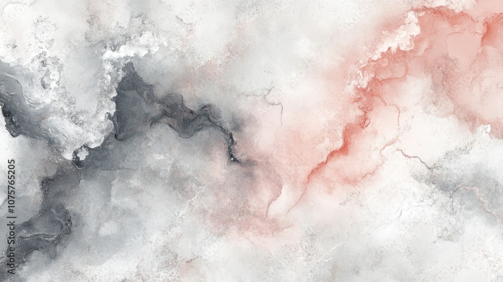 Obraz premium Abstract marble effect background with pink white and grey colors. Liquid effect wallpaper. Design for fabric wallpaper or invitation