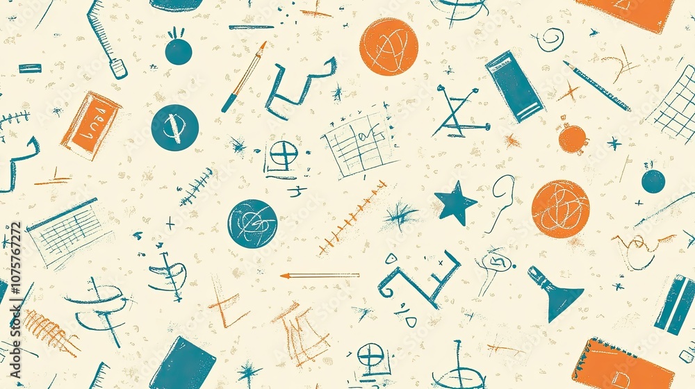 Back to school seamless vector pattern. Good for textile fabric design wrapping paper and website wallpapers. Concept of education. Back to school seamless vector pattern. Good for textile fabric design wrapping paper and website wallpapers. Concept of education.