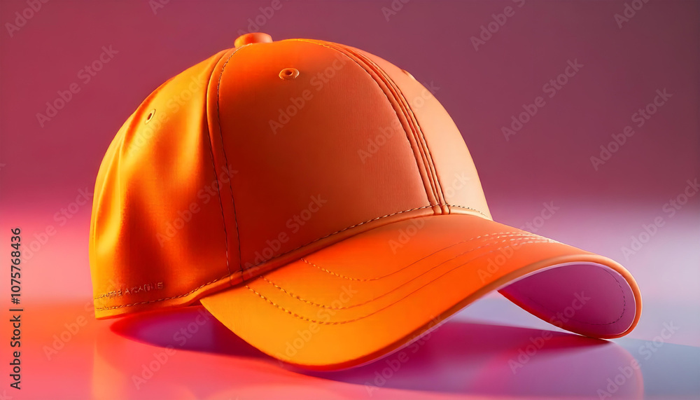 Fototapeta premium 3d render white and green orange cap mock up front and back