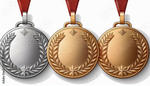 gold silver and medals