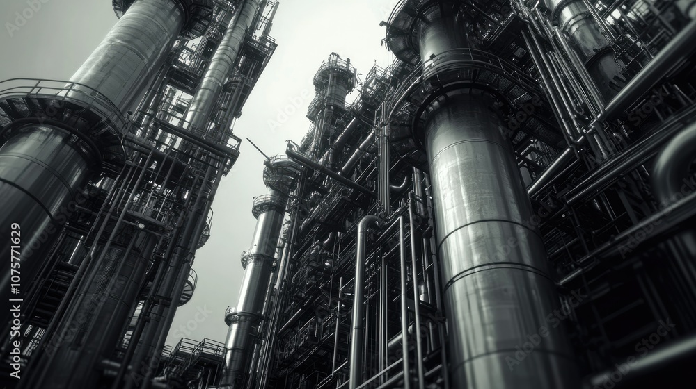Chemical plant refinery industrial equipment background. Business Finance and Industry Chemical plant refinery industrial equipment background. Business Finance and Industry