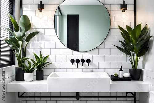 Modern and calming shower room or home bathroom