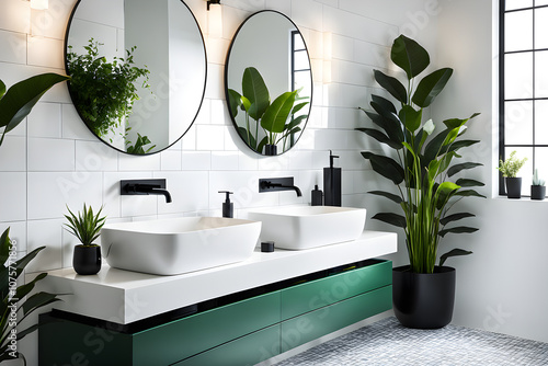 Modern and calming shower room or home bathroom