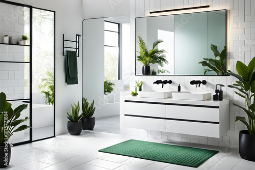 Modern and calming shower room or home bathroom