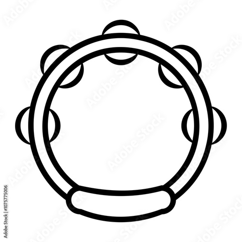 tambourine Line Icon