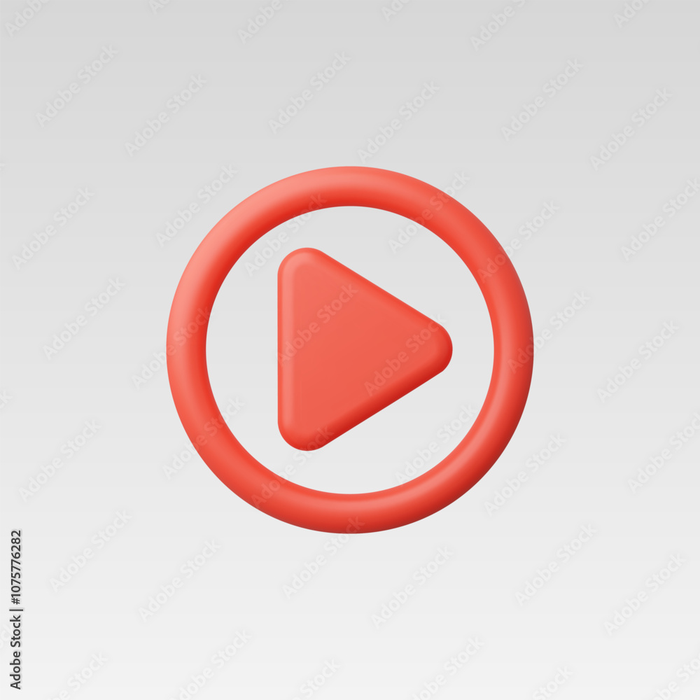 3d Realistic Play icon vector illustration 3d Realistic Play icon vector illustration