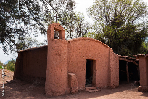 old house  Adobe church Catamarca 