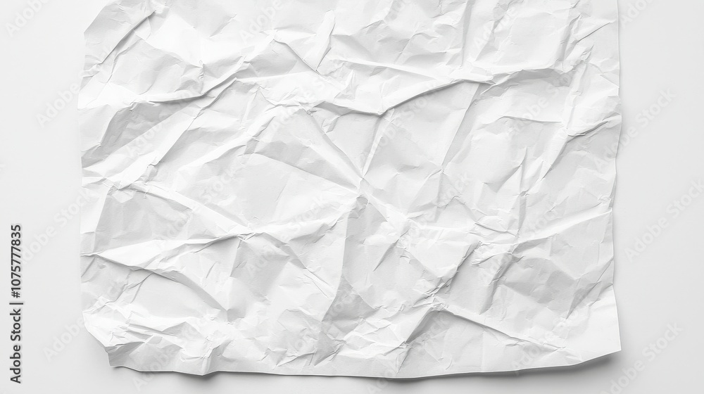 Crumpled White Paper Texture Background Abstract Wrinkled Creased Design Element Crumpled White Paper Texture Background Abstract Wrinkled Creased Design Element