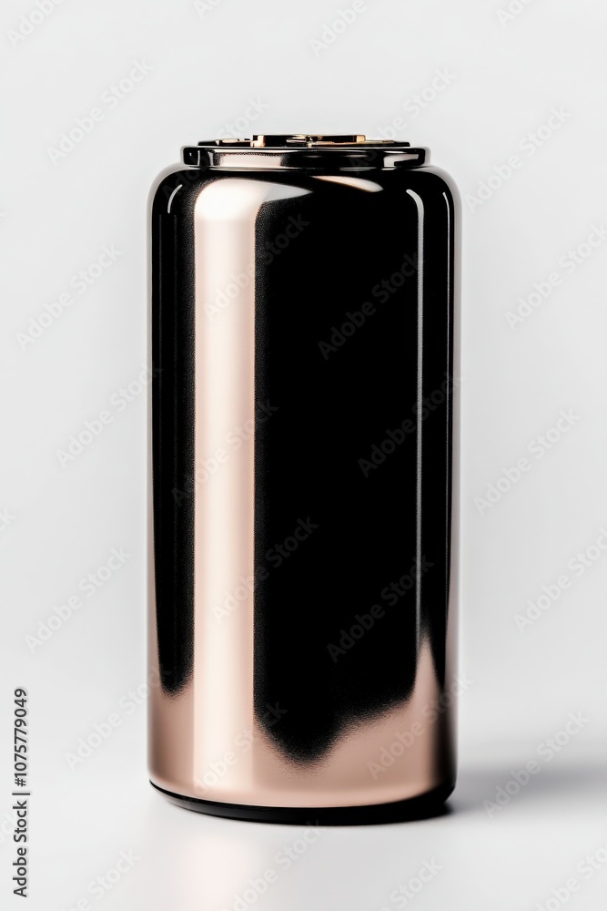 A sleek, modern container with a reflective black and rose gold finish, perfect for storage or decorative purposes. A sleek, modern container with a reflective black and rose gold finish, perfect for storage or decorative purposes.