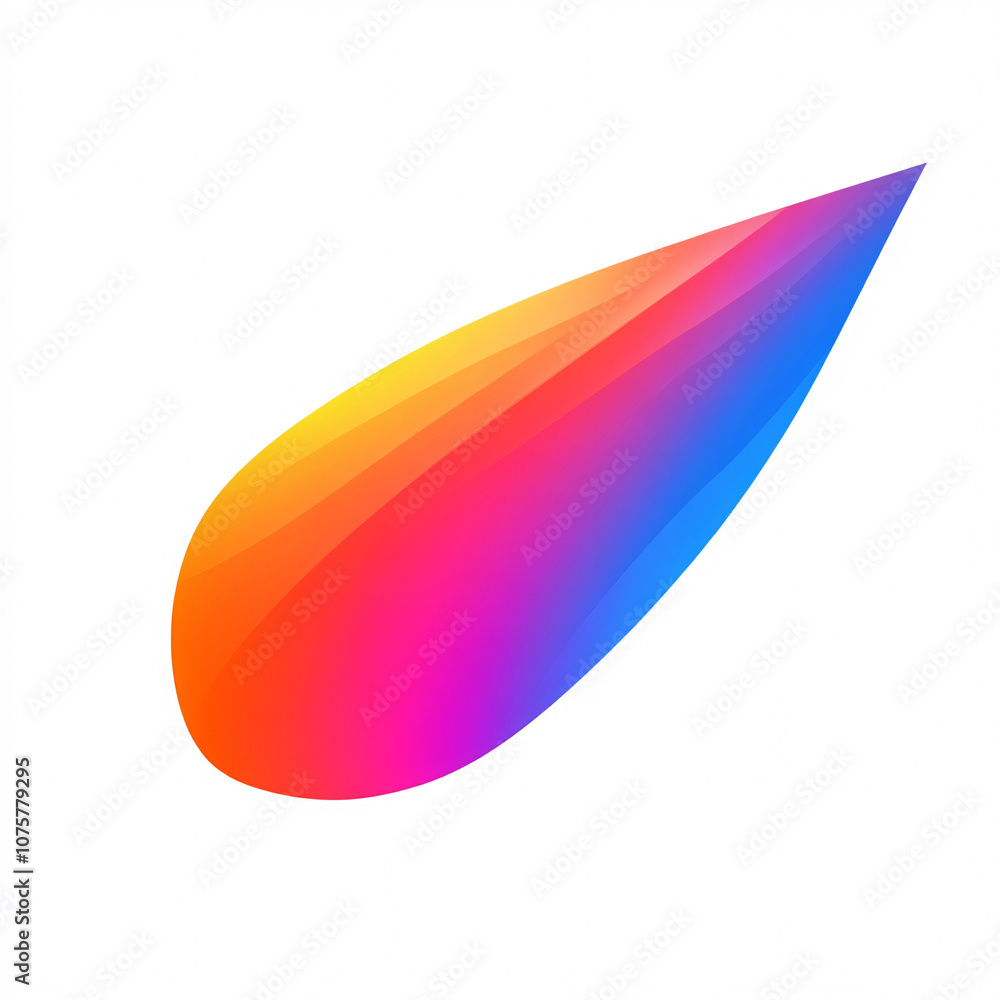 A vibrant, gradient teardrop shape that blends orange, pink, and blue hues, showcasing a modern and artistic design. A vibrant, gradient teardrop shape that blends orange, pink, and blue hues, showcasing a modern and artistic design.