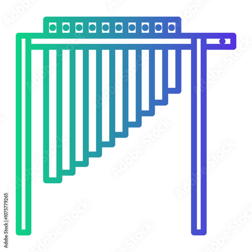 marimba Line Gradient Icon