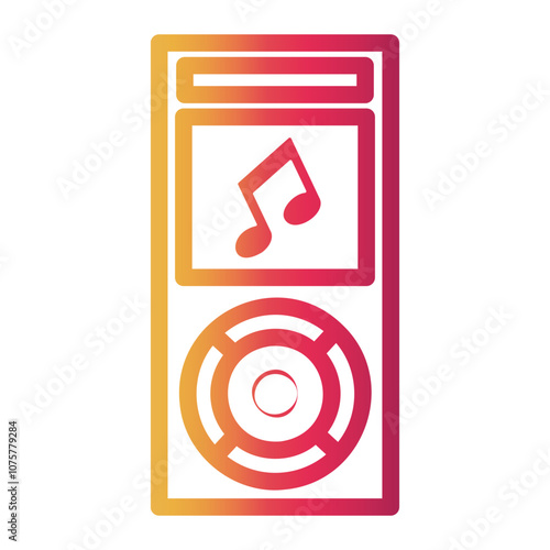 mp3 Line Gradient Icon