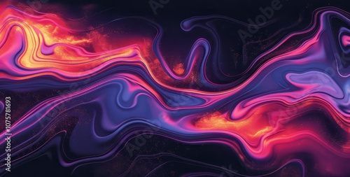 Vibrant Swirling Neon Colors Abstract Background