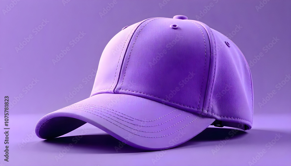 Fototapeta premium 3d purple cap head protect mockup