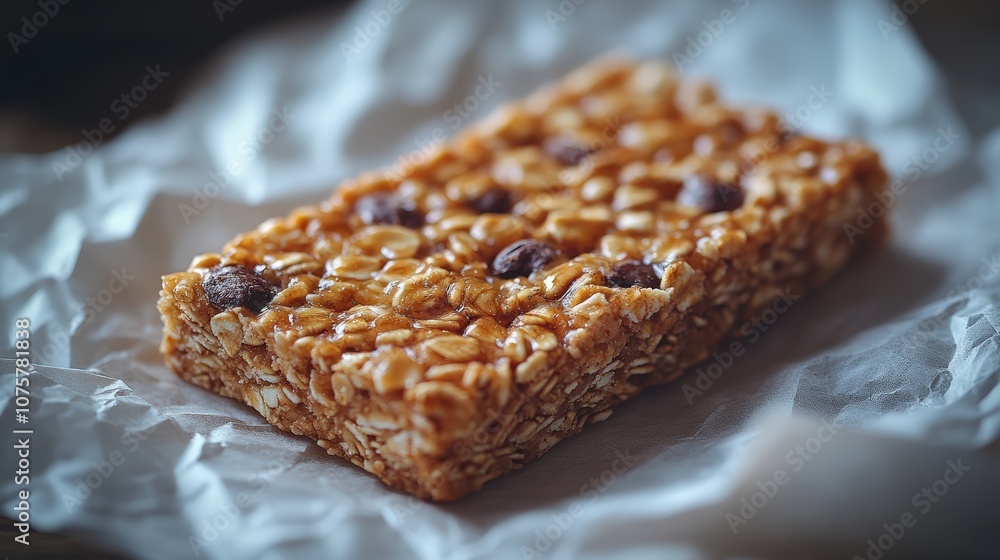 Granola bar on white background homemade and isolated. Concept Granola Bar, Homemade, Healthy Snack Granola bar on white background homemade and isolated. Concept Granola Bar, Homemade, Healthy Snack