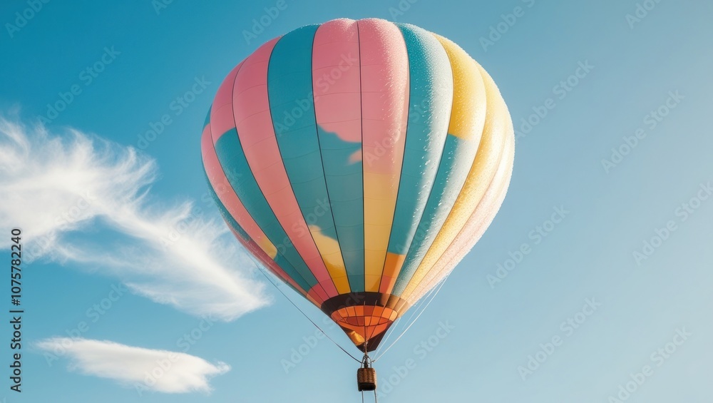 Fototapeta premium Balloon air transport device, this image is from AI