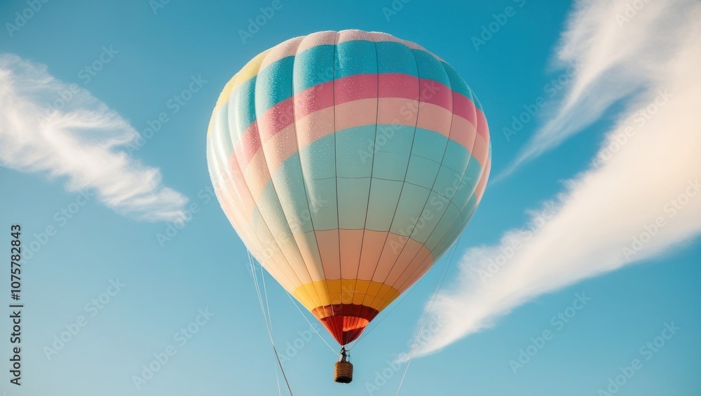 Fototapeta premium Balloon air transport device, this image is from AI