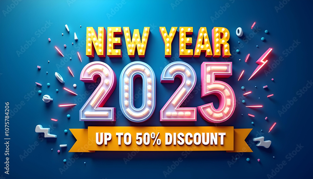 3d text 2025 new year sale promotion 3d text 2025 new year sale promotion