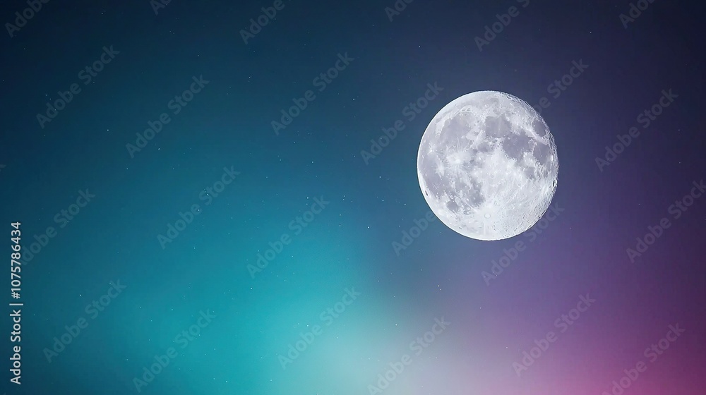 Obraz premium A sharp image of the moon in the foreground and a distant, clear image of the moon in the background