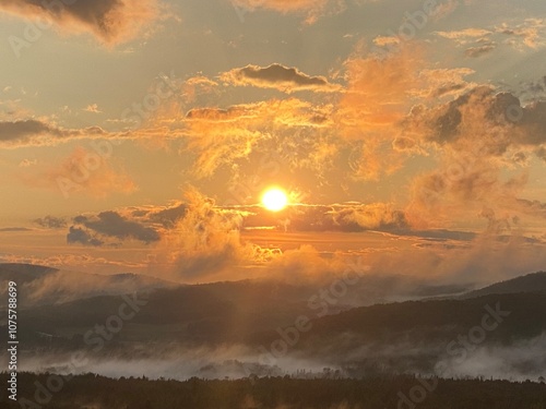 Sunset in the mountains