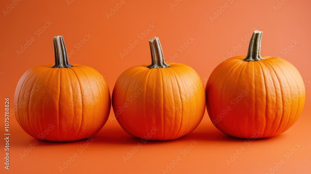 Pumpkins on an random color background Pumpkins on an random color background