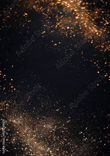 Wallpaper Mural Elegant Black and Gold Glitter Background Torontodigital.ca