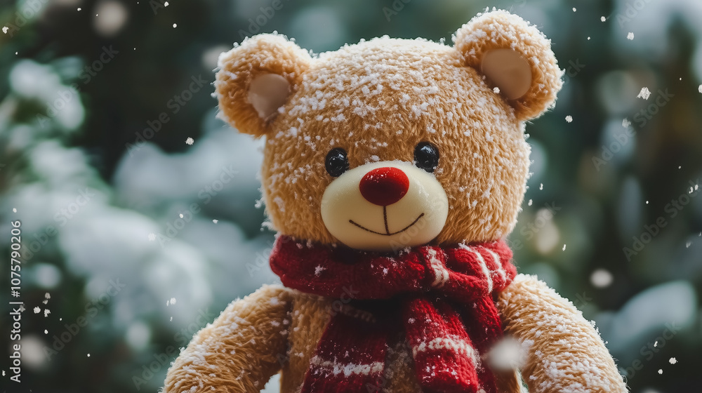 christmas background with teddy bear christmas background with teddy bear