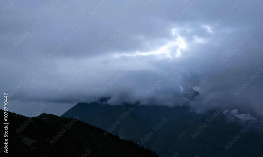 View on the storm from overcome mountain View on the storm from overcome mountain