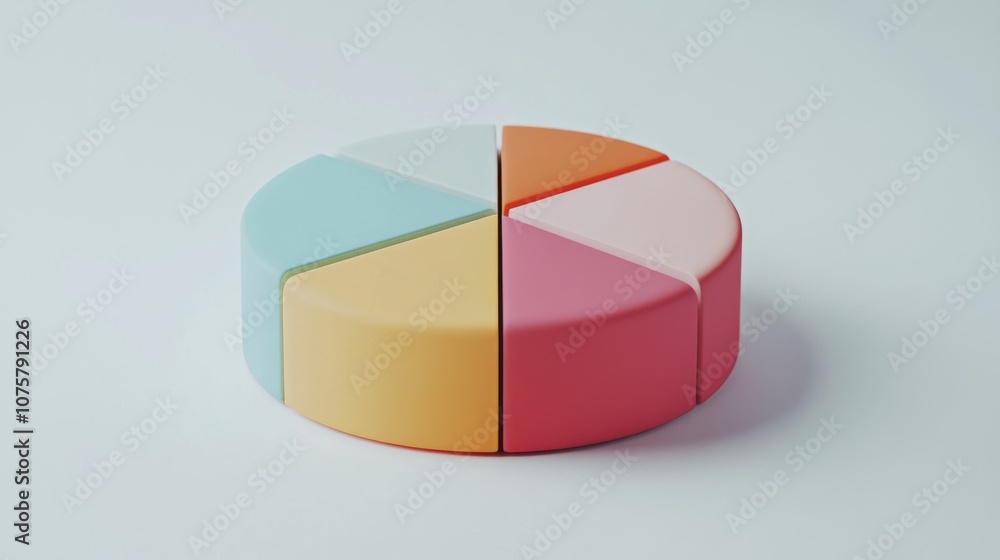 Obraz premium Colorful geometric shapes arranged in a circular pattern on a minimalist background showcasing creativity and design elements for artistic projects and presentations