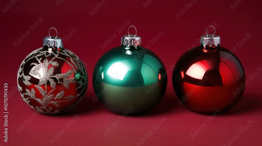 Fototapeta premium Random christmas stuffs with random color background