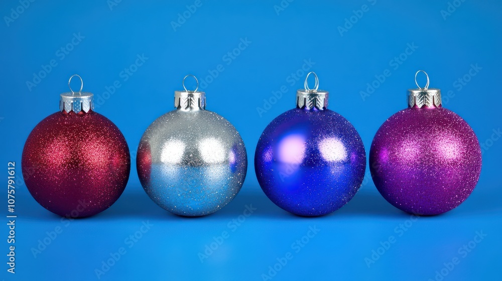 Random christmas stuffs with random color background