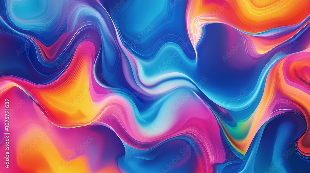 Fototapeta premium Colourful abstract gradient background image.generated by AI