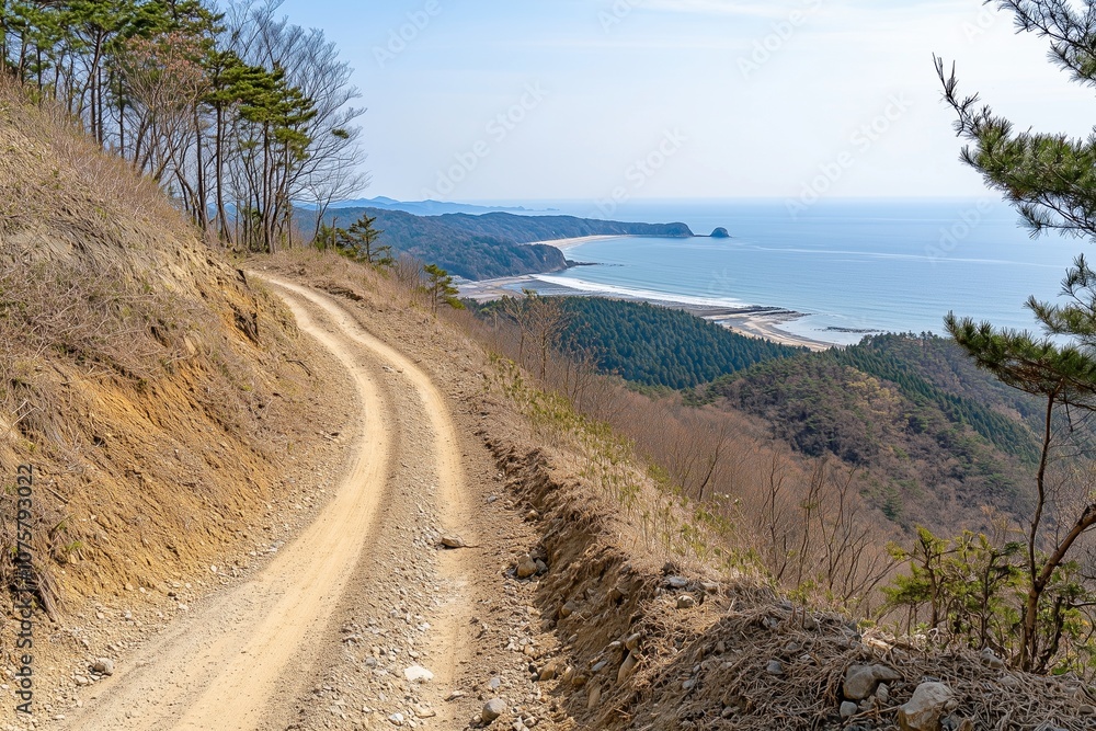 Secluded Coastal Trail Overlooking the Ocean Secluded Coastal Trail Overlooking the Ocean