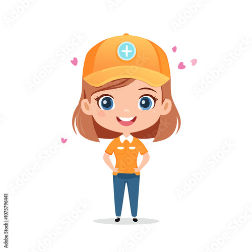 Courier Cute Worker Work Job Profession Professional Occupation Cartoon Character
