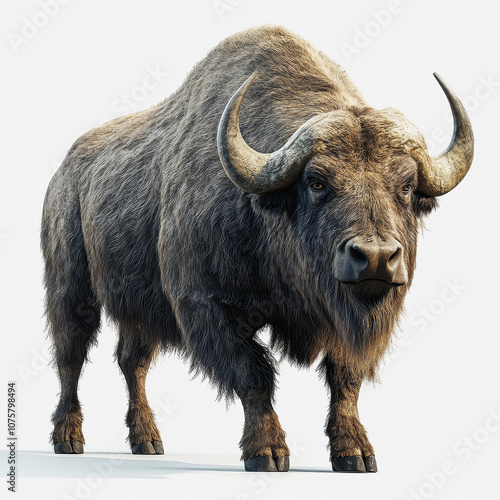 Realistic Illustration of a Majestic Wildlife Animal, Isolated on White Background, Perfect for Safari and Nature-Themed Designs