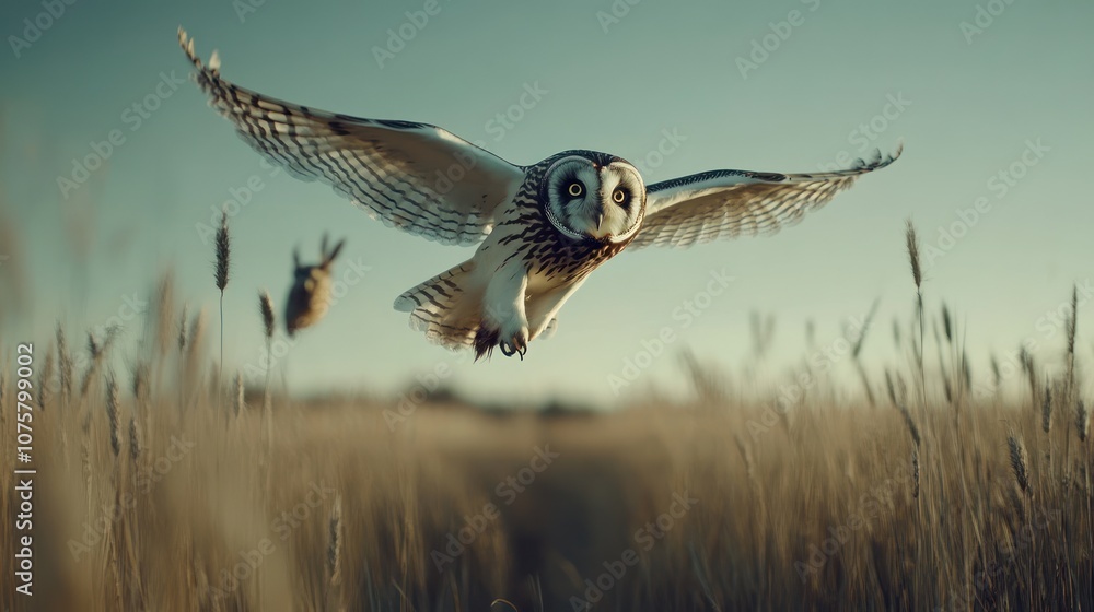 Obraz premium Snowy Owl in Flight