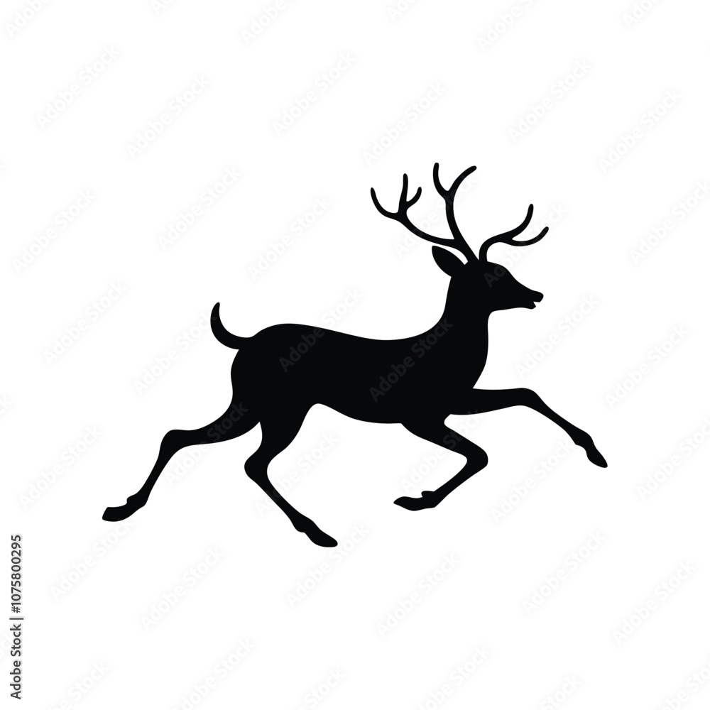 Fototapeta premium Deer Silhouette Vector Illustration Collection