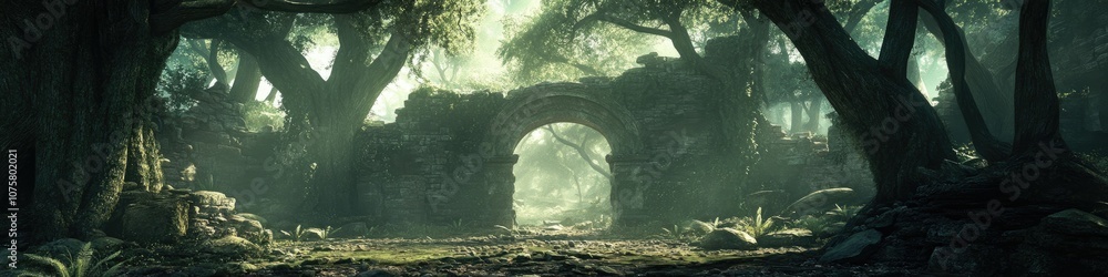 Fototapeta premium OLD FOREST WALLPAPER 