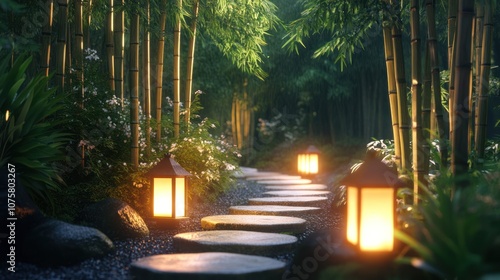 Serene Bamboo Forest Path