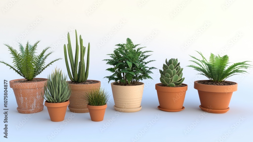Diverse Potted Plants Arrangement for Decor Diverse Potted Plants Arrangement for Decor