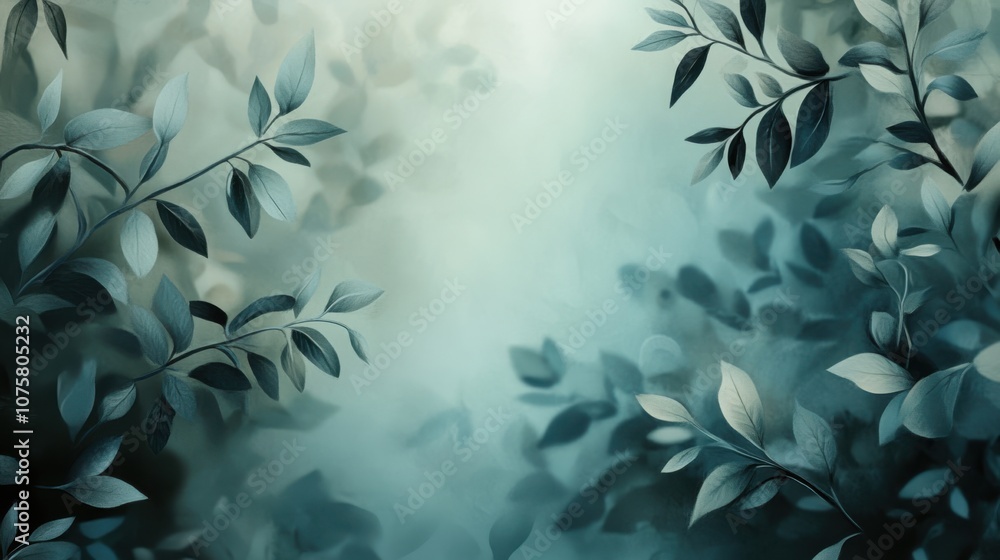 A gentle background with soft-focus leaves and branches A gentle background with soft-focus leaves and branches