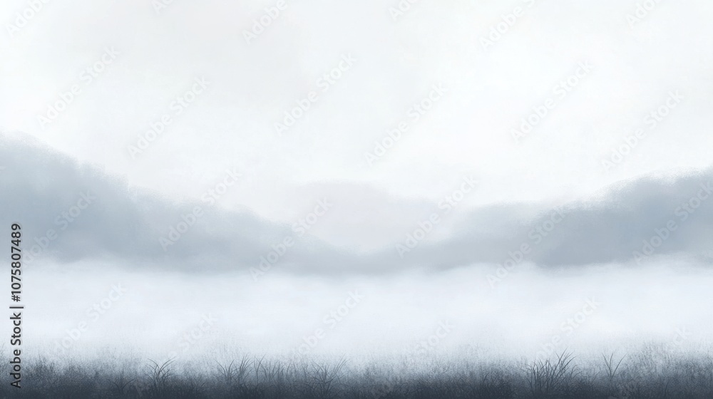 Fototapeta premium A misty, soft white background with a hint of light gray