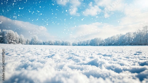 Wallpaper Mural A pristine white snowy field under a cloudless sky, Torontodigital.ca