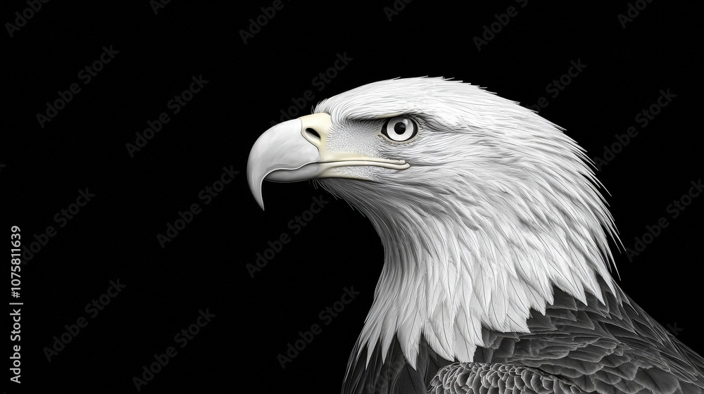 Fototapeta premium Bald Eagle Portrait Wildlife Photography Bird of Prey American Symbol