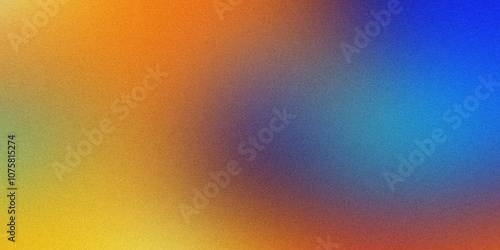 abstract gradient orange yellow and blue texture noise background for poster banner