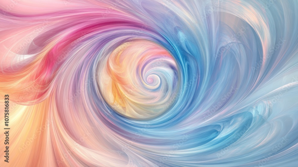 An abstract swirl of pastel hues blending together, An abstract swirl of pastel hues blending together,