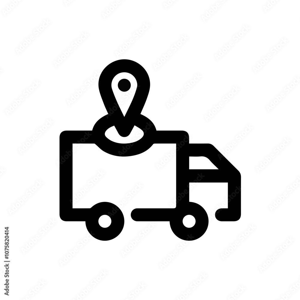 Fototapeta premium Truck icon symbol vector illustration 