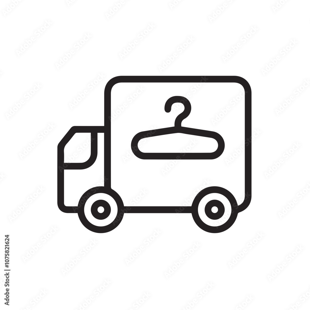 Fototapeta premium Truck icon symbol vector illustration