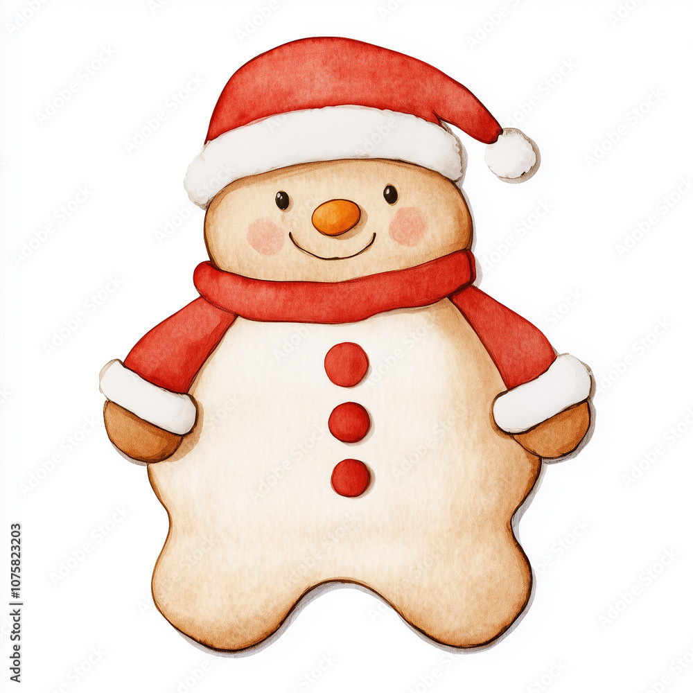 Fototapeta premium snowman on white